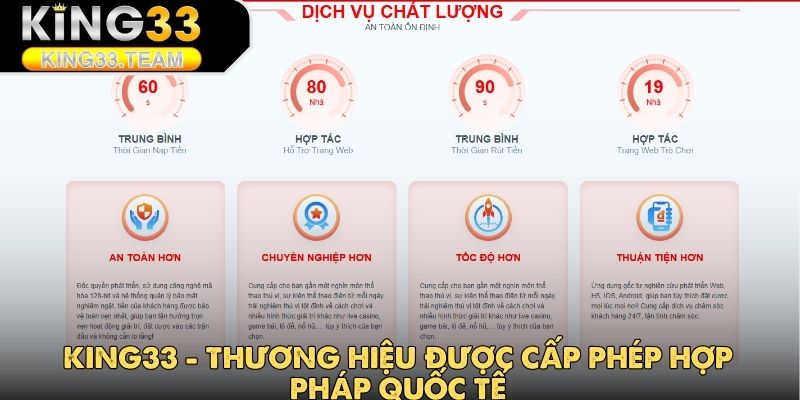 King33 là đơn vị giải trí hợp pháp và uy tín